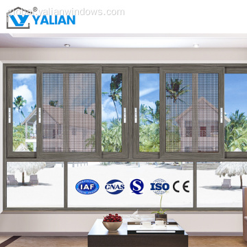 Glass Aluminum Sliding Windows Customizable French Design Factory
